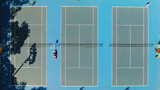 中国网球场鸟瞰图视频下载