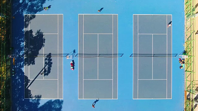 中国网球场鸟瞰图视频下载