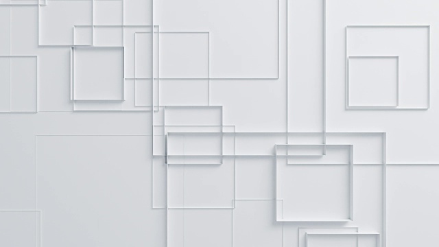 美丽的白色方块表面移动在无缝3d动画。抽象运动设计背景。计算机生成过程。4k UHD 3840x2160。视频素材