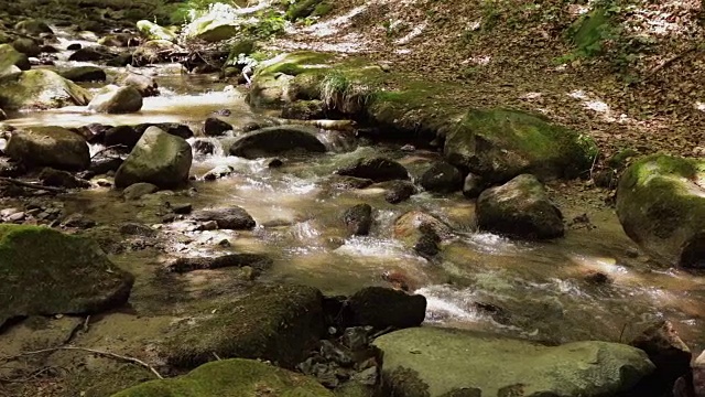 溪在高山，定格慢镜头，没有人视频素材