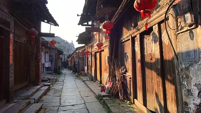 中国桂林的大许古城视频下载