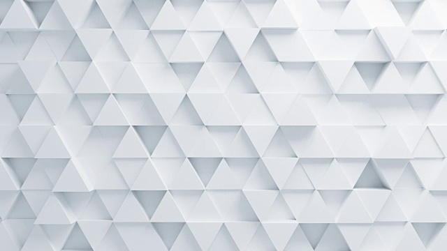 美丽的白色三角形变形无缝3d动画。抽象运动设计背景。计算机生成过程。4k UHD 3840x2160。视频素材