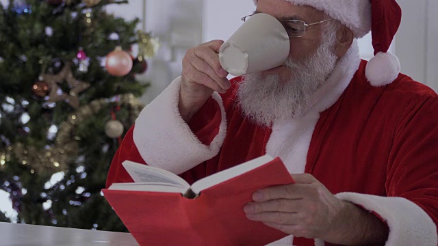 圣诞老人读书喝茶视频下载