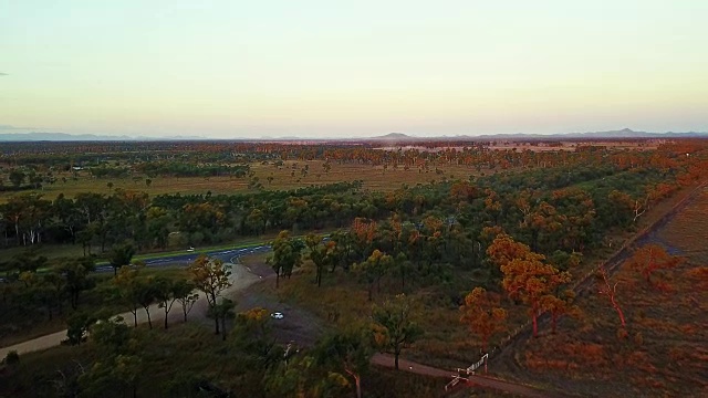 壮丽的日落在澳大利亚内陆视频素材
