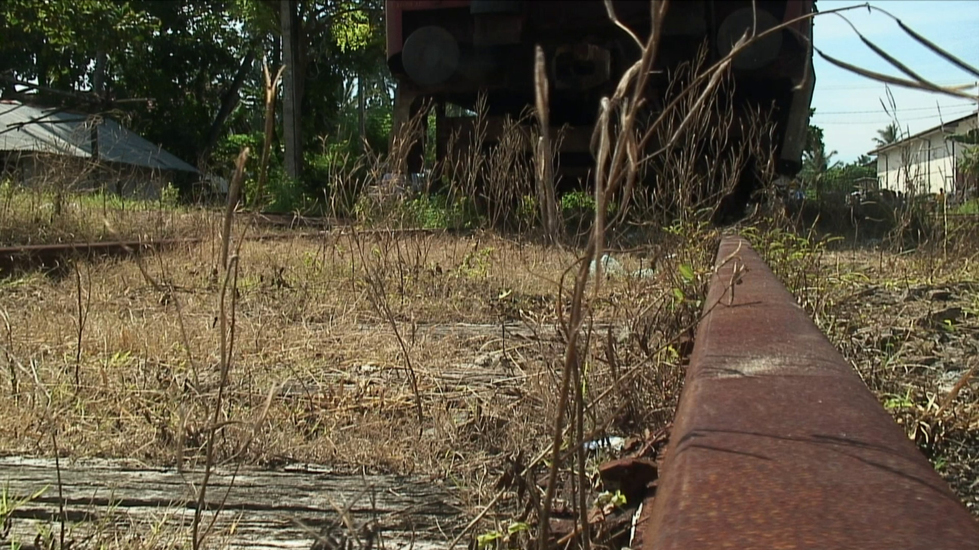 WS旧火车轨道/安巴兰戈达，斯里兰卡视频下载