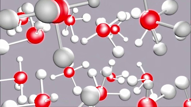 移动分子结构，红白原子视频下载