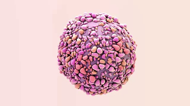 乳腺癌细胞或运动中的癌细胞视频素材