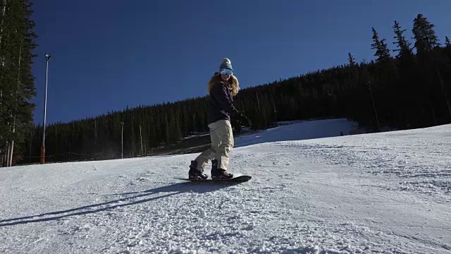 青少年滑雪视频素材