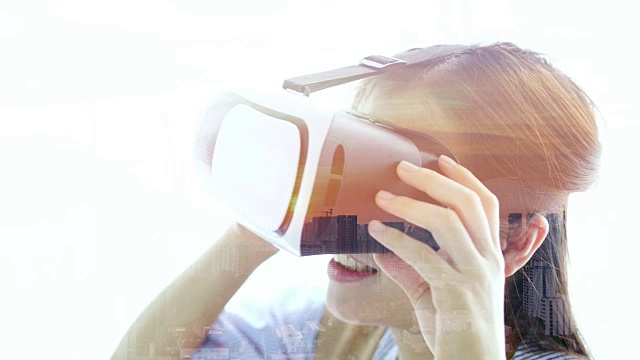 虚拟现实眼镜视频素材