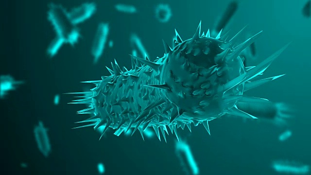 抗生素耐药性疾病病原体病毒细菌感染3d渲染视频下载