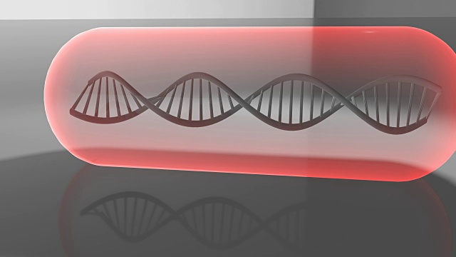 生物技术医学研究DNA螺旋人类遗传学的医疗保健3D渲染视频素材