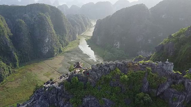 越南山区景观的航空全景图视频下载