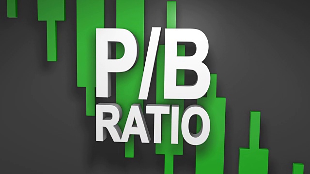 P/B比率市净率股票市场的3D标题动画视频下载