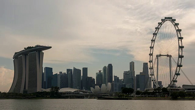 新加坡城市日落黄昏视频素材