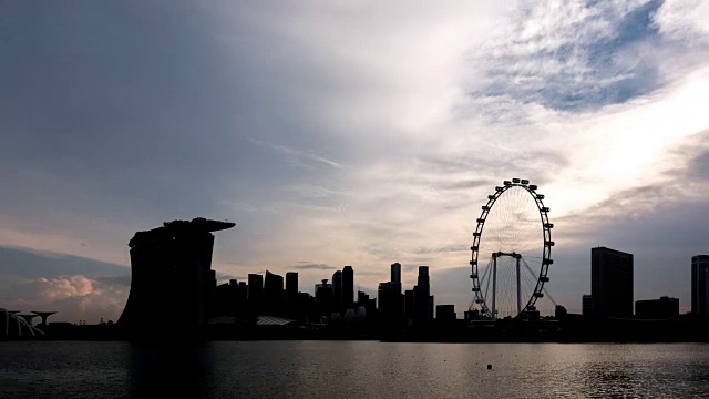 新加坡城市日落黄昏视频素材