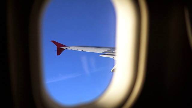 从飞机上看风景视频素材