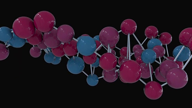 4K抽象分子动画。视频素材