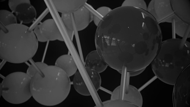 4K抽象分子动画。视频素材