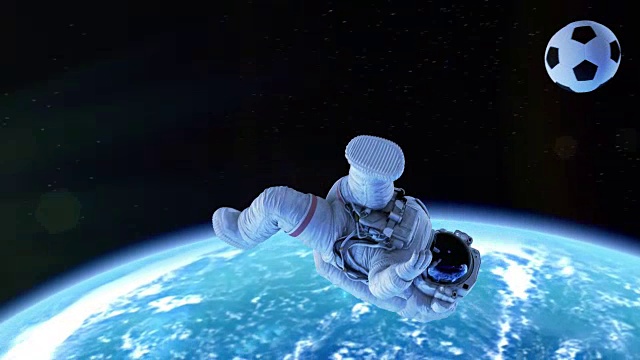 宇航员在外太空表演自行车踢腿视频下载