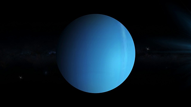 天王星行星在外太空在自己的轨道上旋转。循环视频下载