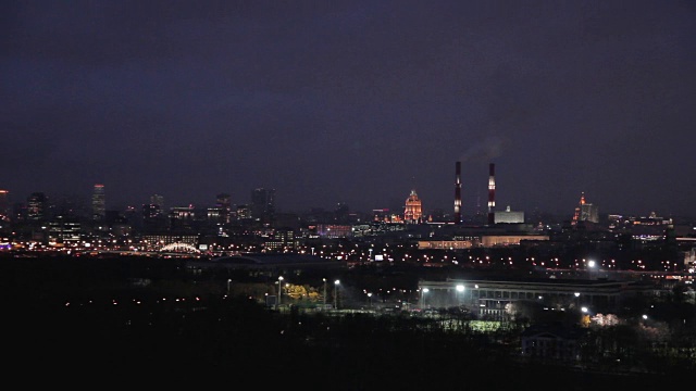 莫斯科夜景全景视频素材