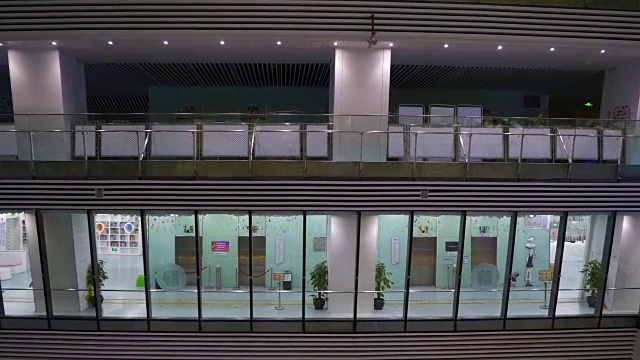 广州市图书馆阅览厅步行观景4k视频下载