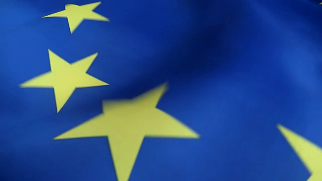 CU欧盟旗视频素材
