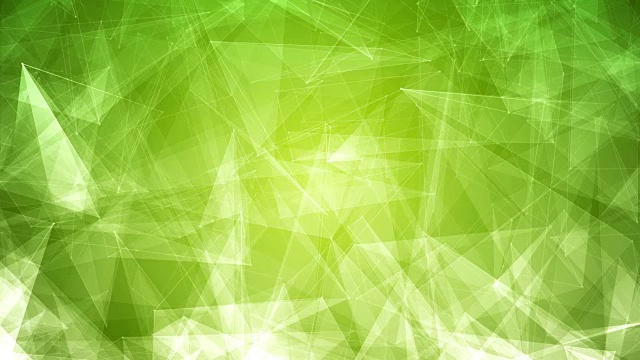 4k抽象发光的未来，网络，技术，科学，庆典几何绿色可循环背景三角形视频素材