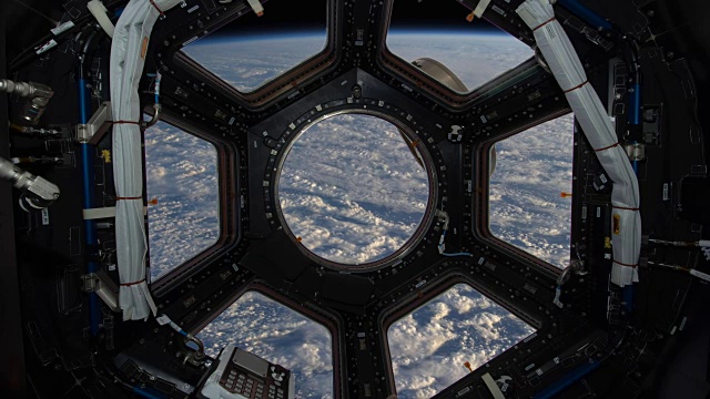 4K美国宇航局Cinemagraph收集- ISS窗口。视频下载