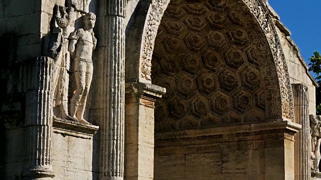 罗马遗迹，圣雷米德普罗旺斯，法国罗讷斯视频下载