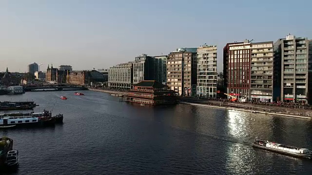 荷兰阿姆斯特丹风车格拉腾航拍视频素材