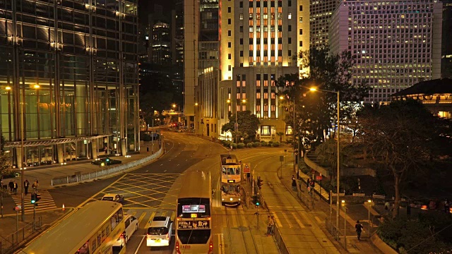 香港繁忙的中区交通视频下载