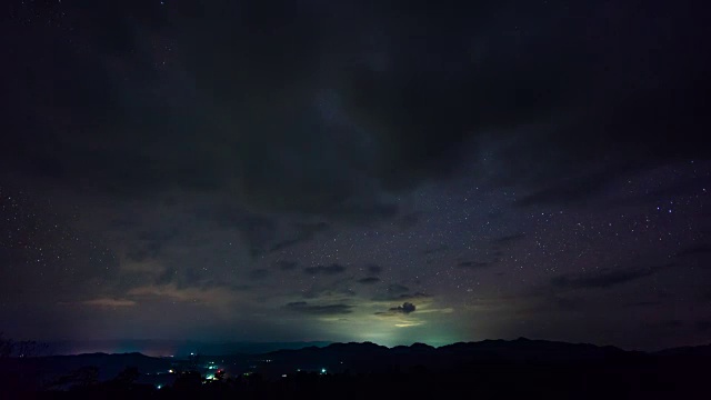 T/L夜空与闪电风暴视频素材
