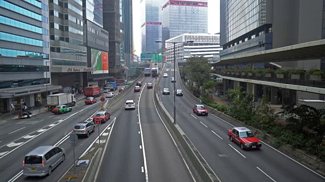 香港市中心繁忙的交通视频下载