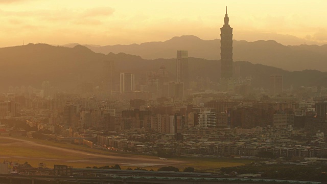 台北黎明时分的美丽景色视频下载