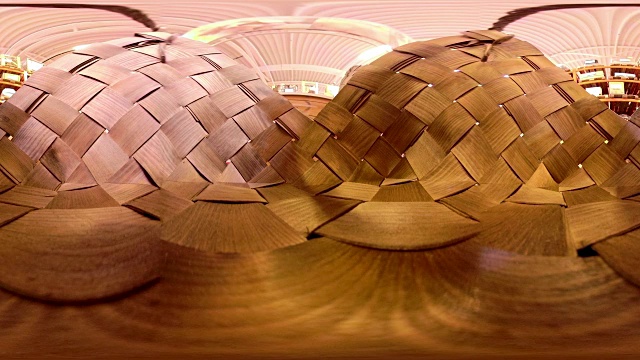 这个棕色的篮子正在360虚拟商店中展示视频素材