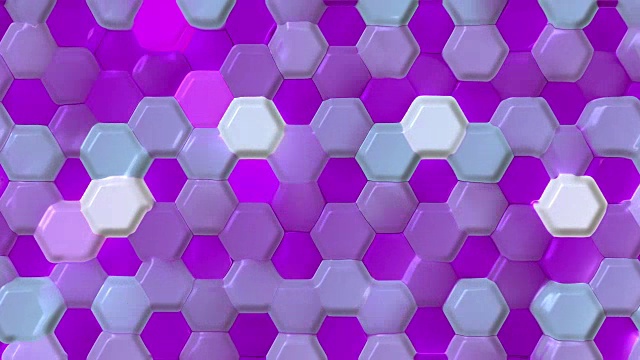 抽象动画紫色pantegon背景4k视频素材