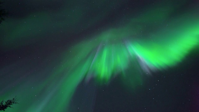 4K北极光实时视频阿拉斯加北极光日冕图2017-09-28 (2)视频素材