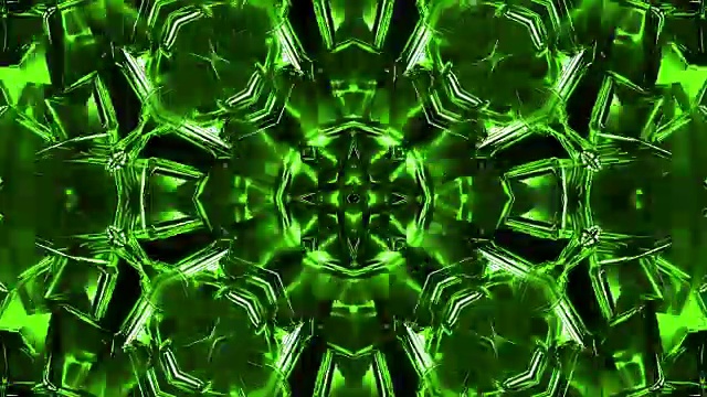 绿色万花筒背景视频素材