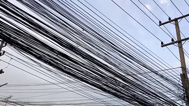 泰国的电线杆。视频下载