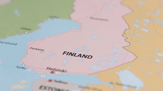 欧洲芬兰在世界地图上视频下载