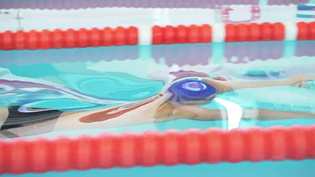 专业的男游泳运动员视频素材