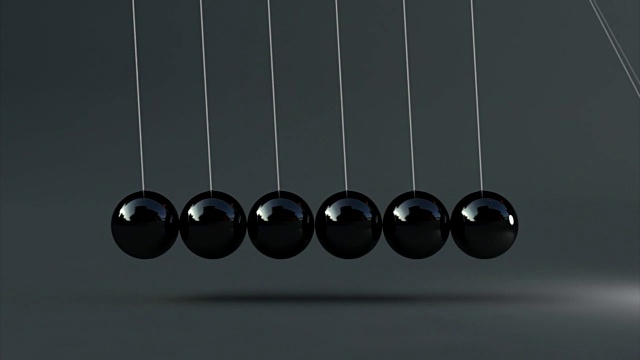 黑色牛顿摇篮的动画视频素材