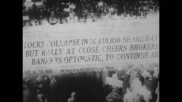 1938年，大萧条后的失业景象视频下载
