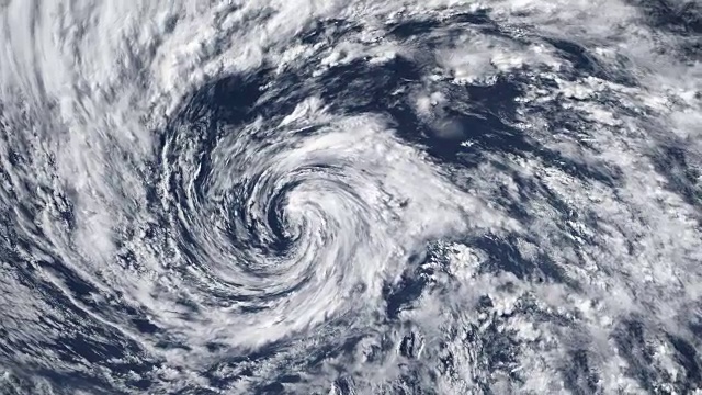 飓风风暴龙卷风，卫星图像。这段视频的部分内容由美国宇航局提供。视频素材