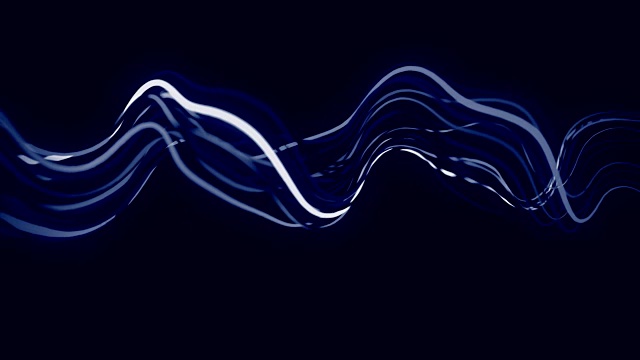 4K抽象霓虹波浪线。视频素材