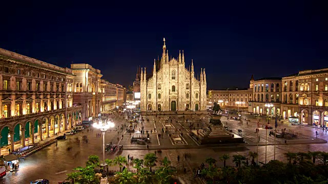 4K:意大利，米兰大教堂广场视频下载