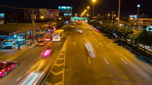泰国曼谷夜间交通视频素材