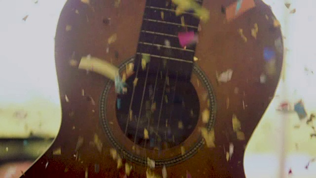 吉他在庆祝活动视频素材