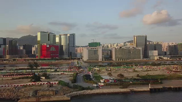香港九龙区的鸟瞰图视频素材